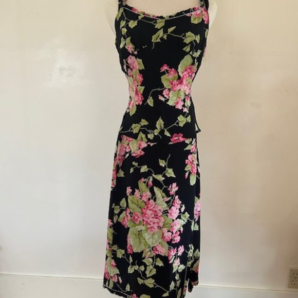Vintage Y2K 2000 BETSEY JOHNSON Embellished Floral 2pc Set Vintage Y2K 2000 BETSEY JOHNSON Embellished Floral 2pc Set